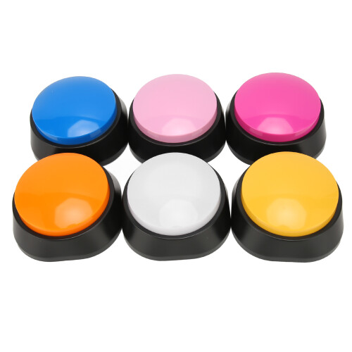 6pcs Voice Recording Buttons for Dogs, 30 Secs, Multi-Colors 1