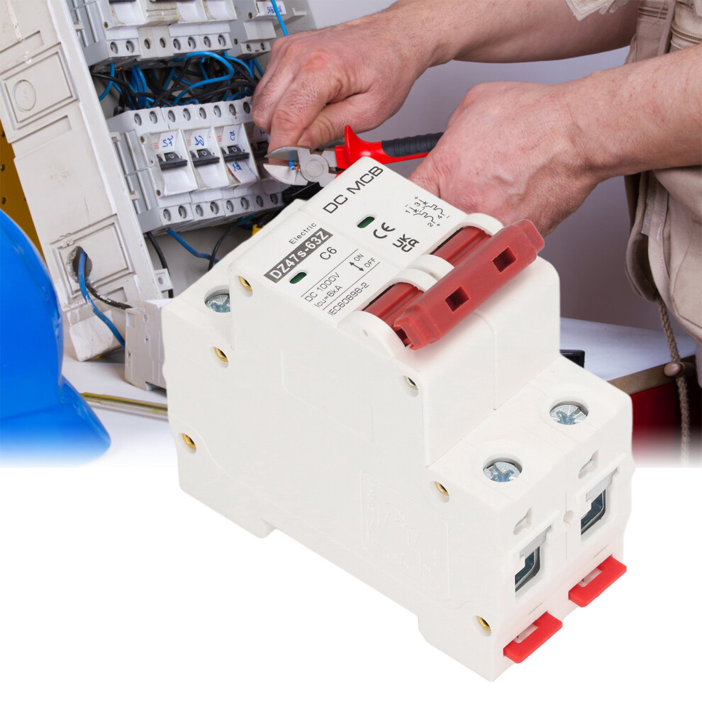 2P Dc Mini Circuit Breaker 6000A 6A 1000V For Solar Pv System Protection 4691339350537
