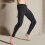 Men's Compression Pants Workout Leggings Grey Line L Fast Drying Athletic Tights 3