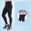 Men's Compression Pants Workout Leggings Grey Line L Fast Drying Athletic Tights 5