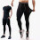 Men's Compression Pants Workout Leggings Grey Line L Fast Drying Athletic Tights 4