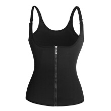 Damen-Unterbrust-Korsett Taillenformer 2-in-1 Schwarz M für Fitness & Cosplay