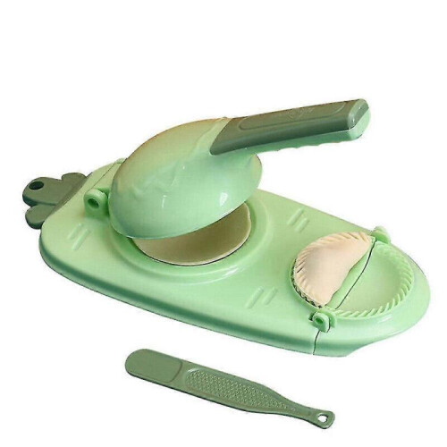 (green) Dumpling Maker Hand-made Small Skin Press Mould Kitchen Gadget Manual Dumpling Making Tool With Spoon