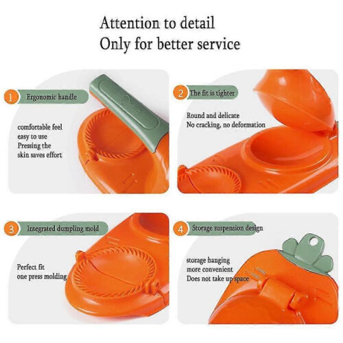 (green) Dumpling Maker Hand-made Small Skin Press Mould Kitchen Gadget Manual Dumpling Making Tool With Spoon 2