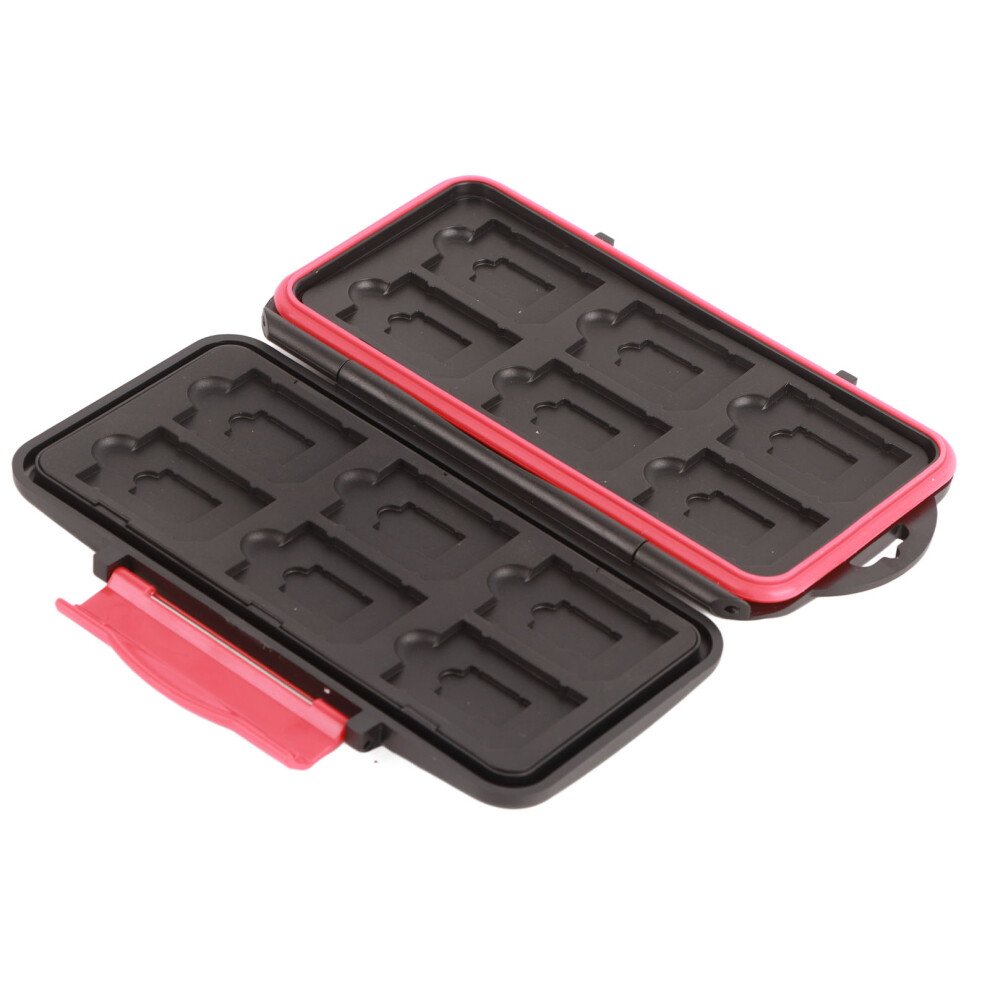 Large Waterproof Shockproof Memory Card Holder Case 12 Slots 15x8.5x2.5cm-image-OPC-PJJ5JM8-NEW