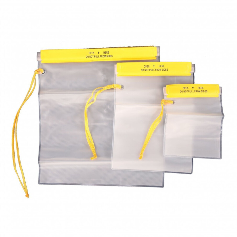 Oypla Set of 3 Travel Waterproof Bags for Cameras Maps Mobile Phones Documents Money