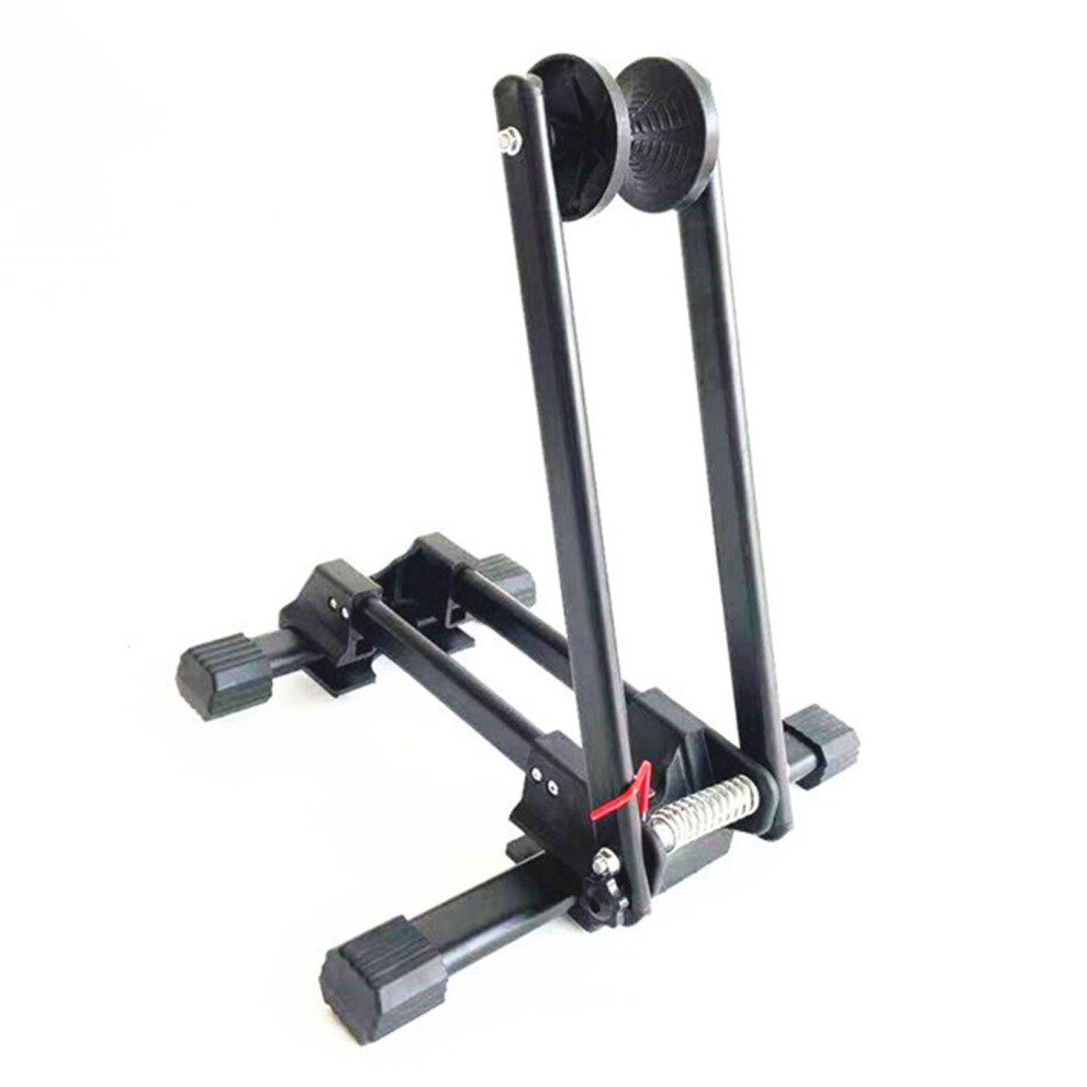 Foldable Steel Double Pole Bike Stand for Mountain and Road Bikes