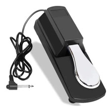 Stable Keyboard Sustain Pedal with Anti-Slip Features - Silver