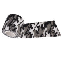 6PCS Camouflage Tape Roll Wrap Self Adhesive Non Woven Fabric 4.5m Black White