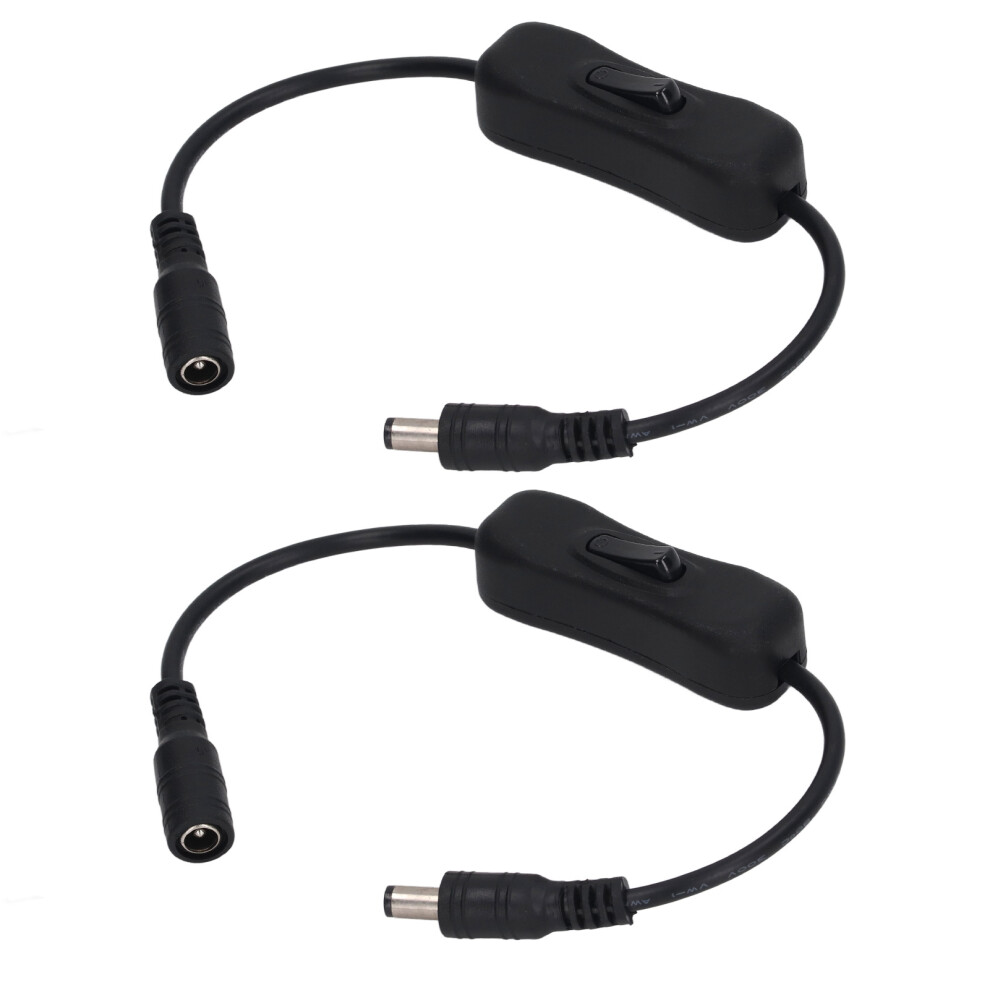 2Pcs Dc Power Inline Cable 11.5In Switch For Led, Cctv, Water Pump 7621339366419