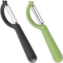 Éplucheur universel (2 pièces), éplucheur pivotant en acier inoxydable, couteau de cuisine à lame tranchante pour légumes et fruits, vert et noir