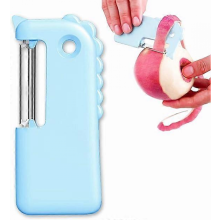 Éplucheur à lame en acier inoxydable, éplucheur de pommes de terre pour courgettes, carottes, pommes de terre, tomates (bleu) 121 x 55 x 6,6 mm