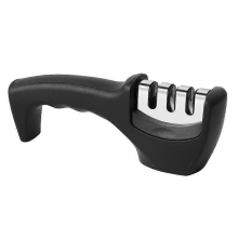 Messenslijper, 3-in-1 professionele messenslijper, handmatige messenslijper, messenslijper (zwart)