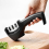 Knife Sharpener, 3 in 1 Professional Knife Sharpener, Manual Knife Sharpener, Knife Sharpener (Black) 2