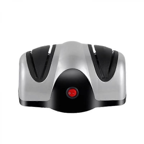 Electric Knife Sharpener, Two Level Sharpener, Black/silver, Material: Abs Plastic