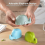 3PCS Kitchen Sharpener Design Pull Cartoon Elephant Pull-Out Quick Knife Sharpener for Steel Kitchen Knife Accessories Green&Blue&Grey 5.3*9.1cm 3