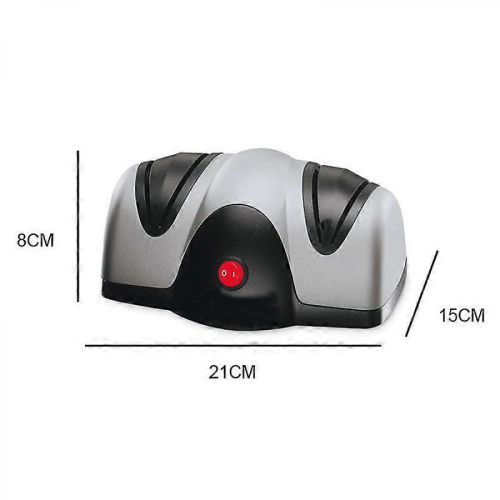 Electric Knife Sharpener, Two Level Sharpener, Black/silver, Material: Abs Plastic 1
