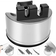 Kitchen Chef's Knife Scissors Sharpener for Straight and Serrated Knives, 2 Stage Sharpening Tool Helps Repair and Restore Blades