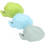 3PCS Kitchen Sharpener Design Pull Cartoon Elephant Pull-Out Quick Knife Sharpener for Steel Kitchen Knife Accessories Green&Blue&Grey 5.3*9.1cm 1