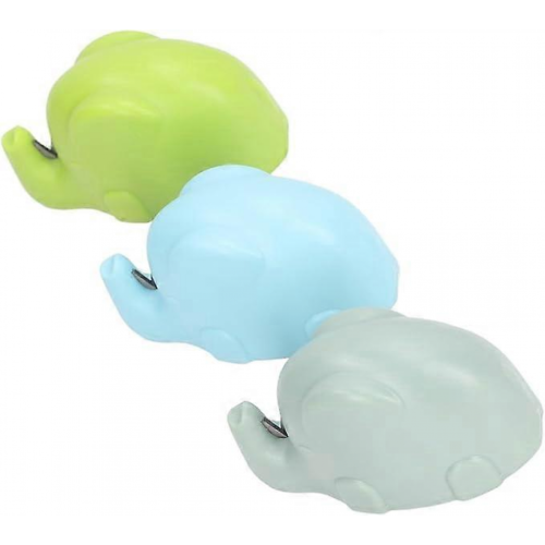 3PCS Kitchen Sharpener Design Pull Cartoon Elephant Pull-Out Quick Knife Sharpener for Steel Kitchen Knife Accessories Green&Blue&Grey 5.3*9.1cm