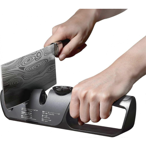 Professional 3 Level Knife Sharpener - Japanese Knife Sharpener with Adjustable Angle Handle and Polishing Kitchen Sharpener 1