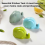 3PCS Kitchen Sharpener Design Pull Cartoon Elephant Pull-Out Quick Knife Sharpener for Steel Kitchen Knife Accessories Green&Blue&Grey 5.3*9.1cm 5
