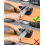 Knife Sharpener Professional Manual Sharpener with 3-Stage Ceramic Stone, Tungsten Carbide, Diamond Sharpening Stones Kitchen Knife Accessories 5
