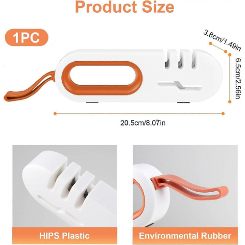 Professional Multifunction Knife Sharpener: 4 in 1 Premium Knife Sharpener - Ceramic Knife Sharpener Stone - Tungsten Carbide Knife Sharpener - Diamo 1