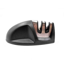 Knife Sharpener, 2-Stage Preset Coarse &Fine Slots Knife Sharpening, Professional Knife Sharpeners for Kitchen Knives (Black)10*5*4.5cm