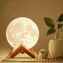 Lamp - Maanlamp 8 cm / Nachtlamp - Maanlamp - warm wit licht