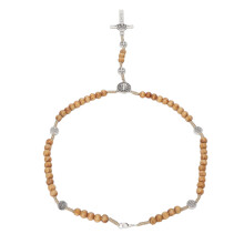 Portable Wooden Rosary Beads Zinc Alloy Lucky Gift for Men & Women