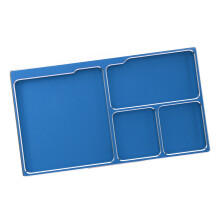 Aluminum Alloy RC Screw Tray with Magnet, 16x9x1cm, Blue
