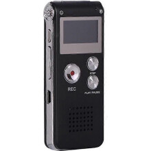 Enregistreur vocal numérique 8G, lecteur MP3, port audio, noir