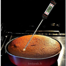 Thermomètre à viande, pâtisserie et liquide - Acier inoxydable - Positif Négatif