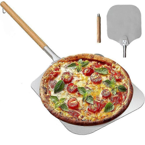 26" aluminium pizzaskal med trähandtag