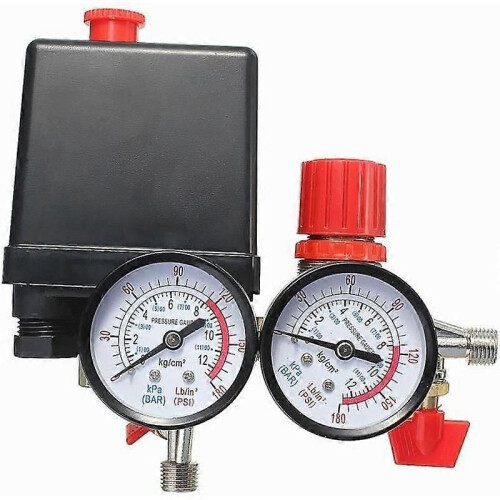 Régulateur de pression de compresseur d'air avec interrupteur de commande et manomètre 180 PSI