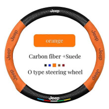 (O orange)Rattkåpa i kolfiber för bil till Jeep Wrangler Grand Cherokee Renegade Compass