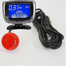 (Rouge) YASOKRO Capteur de stationnement de voiture Double CPU Écran LCD avec interrupteur 12 V Capteur