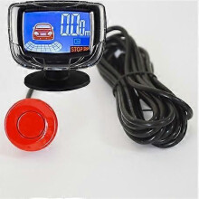 Radar de recul pour véhicule (rouge) avec écran LCD et 4 capteurs