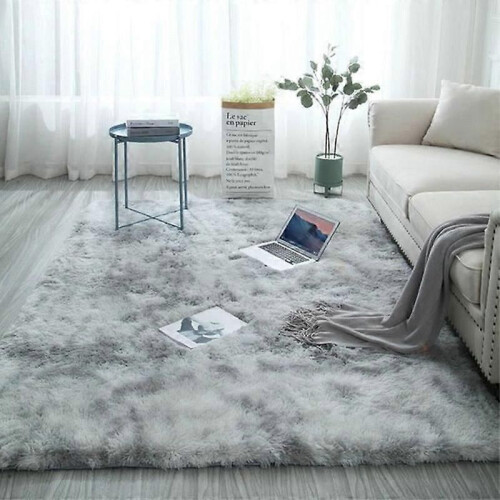 TEMPSA Soft Plysch Vardagsrumsmatta GRÅ 80X160CM