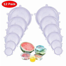 Couvercles extensibles en silicone, 12 pièces, couvercles en silicone pour pots de savon, sans BPA
