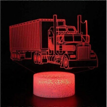 Lampe LED 3D Ă illusion d'optique en forme de camion tracteur, veilleuse 3D, dĂ©coration de chambre Ă