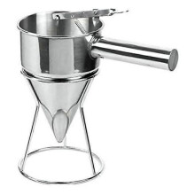 Entonnoir à piston en acier inoxydable avec support pour fabrication de chocolats, confitures, ustensiles