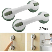 Lot de 2 poignées de salle de bain à ventouse de sécurité pour baignoire et douche