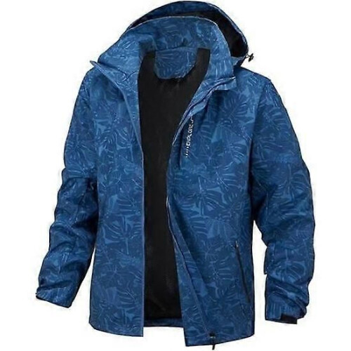 Men's Rain Jacket - Windbreaker - Blue - Waterproof Clothing - Functional