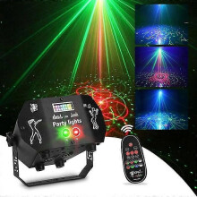 ZGEER Luce da palco con telecomando - 60 modalità RGB Luce da discoteca Stroboscopica controllata dalla