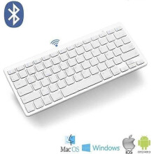 Clavier Bluetooth sans fil Azerty compatible Mac français sans fil ultra fin pour tous appareils iOS
