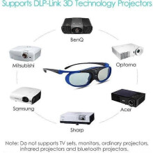 BOBLOV Active 3D-glasögon DLP för Optoma BenQ-projektor Acer Viewsonic XGIMI 3DTV
