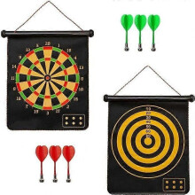 15 inch Magnetic Dartboard with 6 Magnetic Soft Tip Darts Double Sided Dartboard Set for Kids/Adults