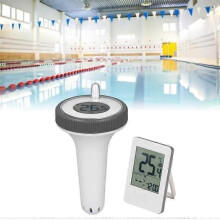Thermomètre de piscine flottant VBESTLIFE, écran LCD filaire, étanche, précision de 0,1